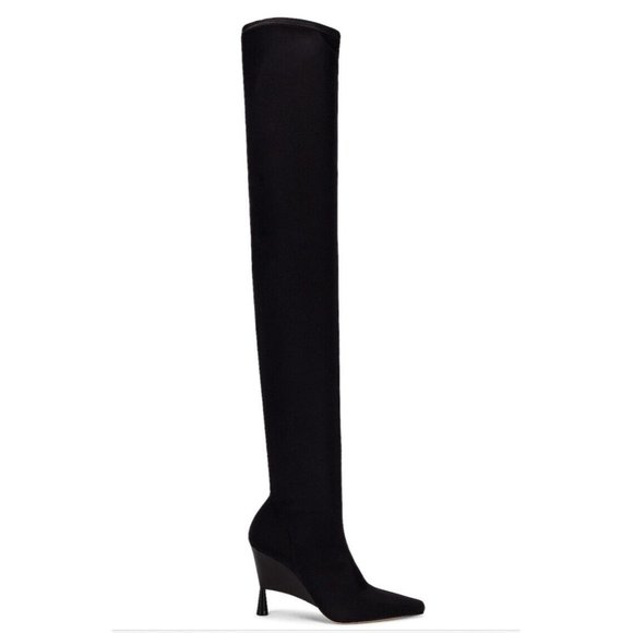 GIA BORGHINI x RHW Above the Knee Flat Boot Black - Picture 4 of 11
